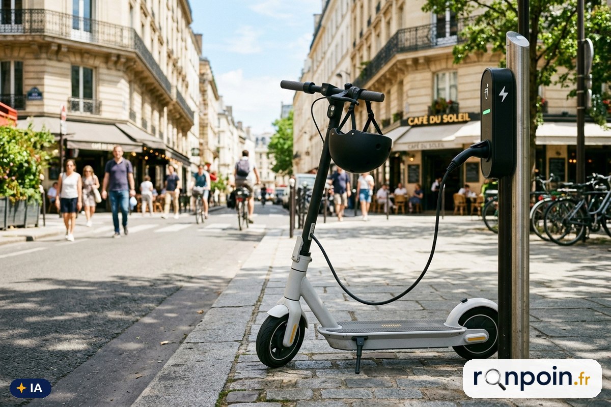 Image générée par intelligence artificielle Scooter électrique — illustration générée par IA